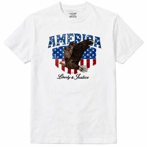 Amazon White Patriotic Graphic Tee